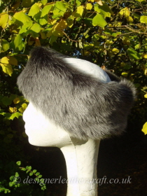 Shaped Black Brisa Toscana Shearling Headband H3