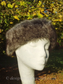Shaped Grey Wolf Toscana Shearling Headband H4