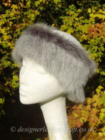 Shaped Grey  Brisa Toscana Shearling Headband H10